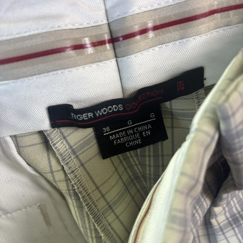 Nike Tiger Woods Collection Golf Shorts Mens 36 Gray Plaid Performance‎ Stretch